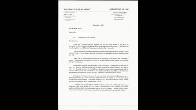 Denial Letters from 3 Attorneys