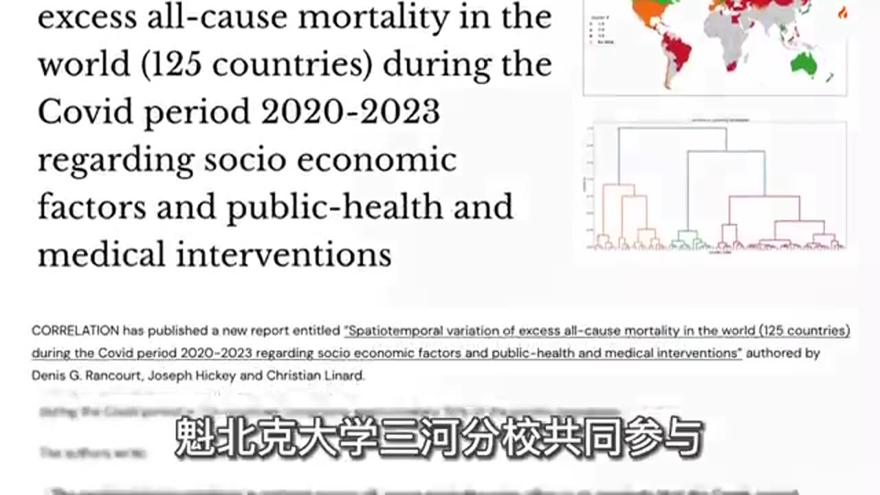 “核彈級引爆”加拿大7月18日發表的一項最新研究發現，全球125 個國家 2020 至 2023 年的超額全因死亡率與疫情引發的病毒性呼吸道疾病不相容！“超額死亡的主因是新冠疫苗”