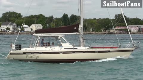 FANTASY Sailboat Light Cruise Under Bluewater Bridges In Sarnia