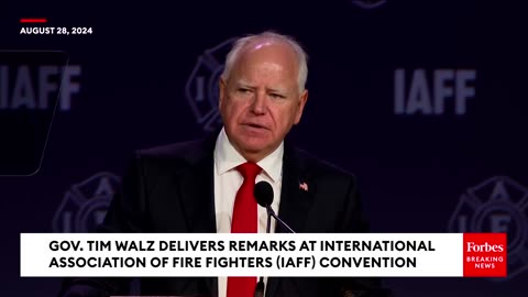 ‘We’ll Have Your Back’: Tim Walz Vows To Support Unions & Fire Fighters If Elected VP