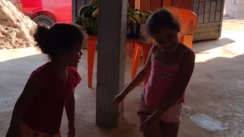 Happy child jumping