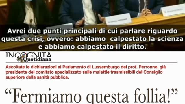 Ascoltate le dichiarazioni al Parlamento di Lussemburgo del prof. Perronne