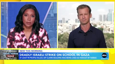 Fallout from Israeli strike on school-turned-shelter in Gaza