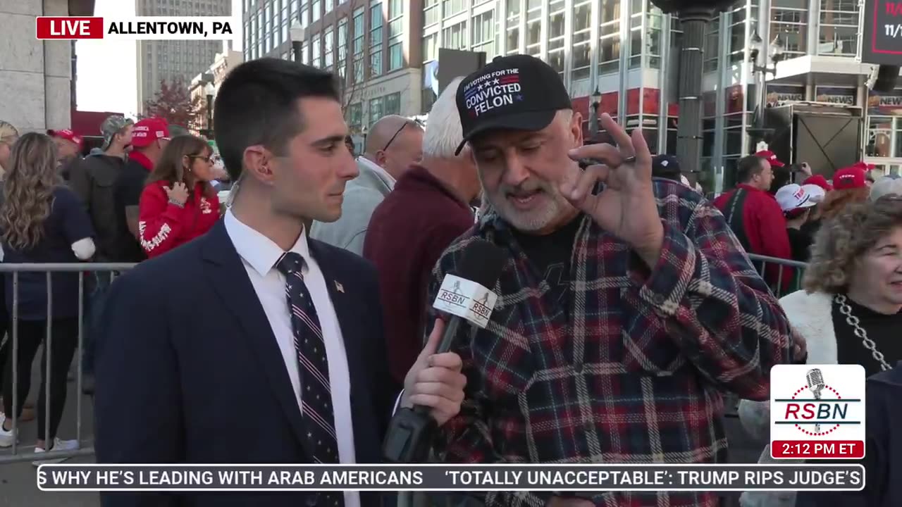 WATCH: RSBN speaks with PA Trump supporters outside Allentown rally venue