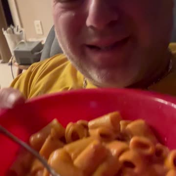 My son Mike cooked Rigatoni and Vodka Sauce for mom Stage 4 Cancer