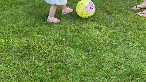 Toddler Takes Soccer Ball to the Face