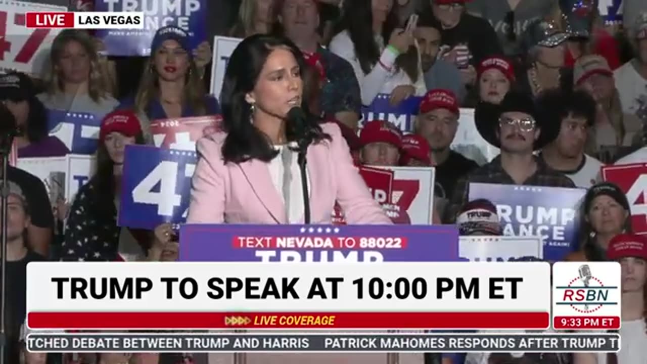 Tulsi Gabbard Speaks at the Trump Rally in Las Vegas, NV