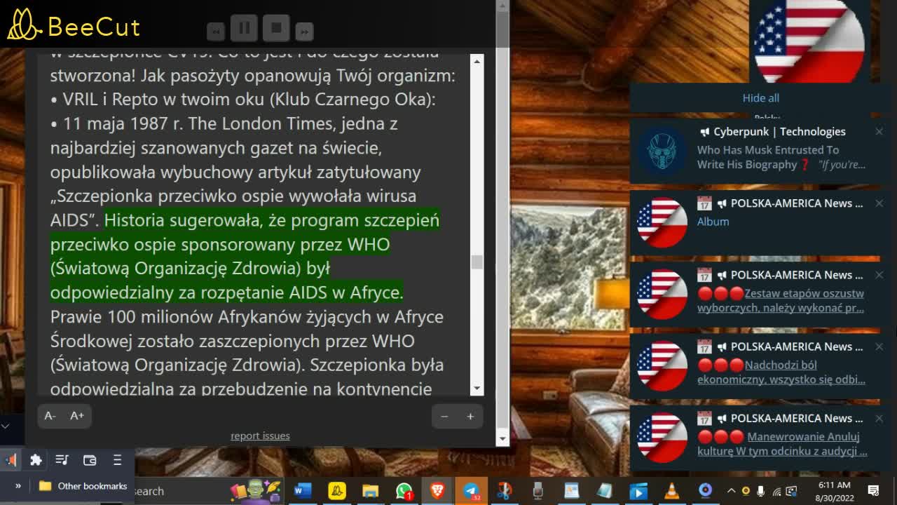 31 SIERPIEN 2022❌ PRZYWROCONA REPUBLIKA❌CODZIENNY RAPORT JUDY BUYINGTON❌AUDIO👉❌51 MIN PO POLSKU❌