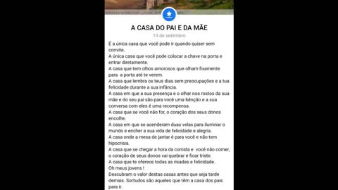 Prof. JÚLIO MILANÊS = "A casa do pai e da mãe"