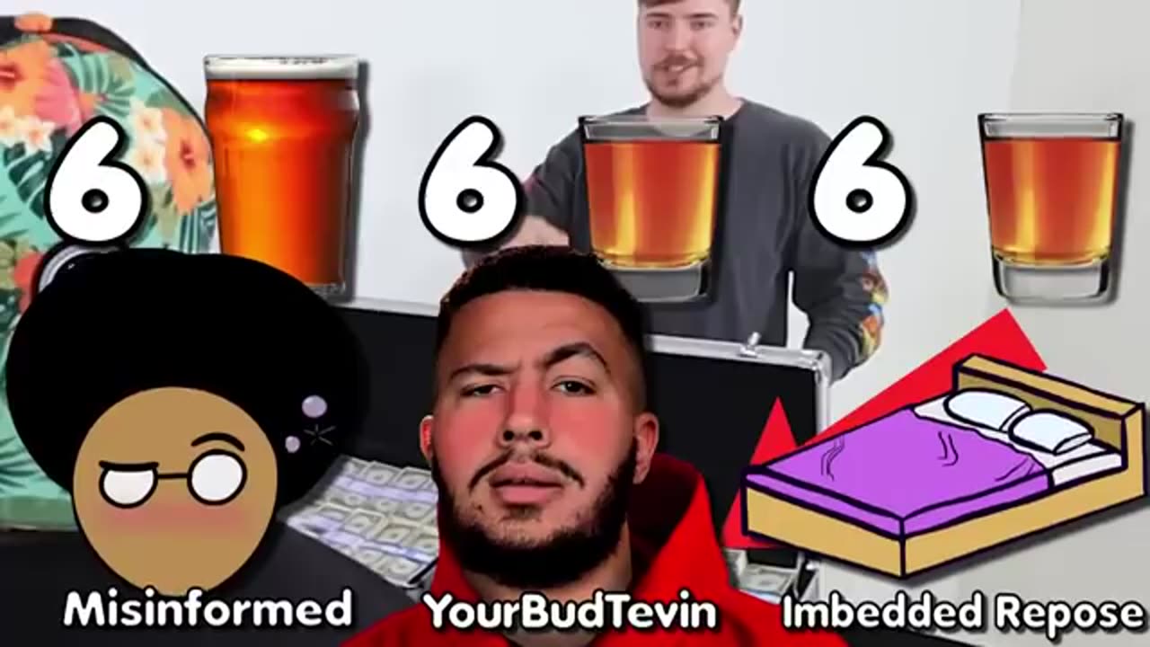 MrBeast VIDEOS into a DRINKING GAME (ft MrBeast)😂😂