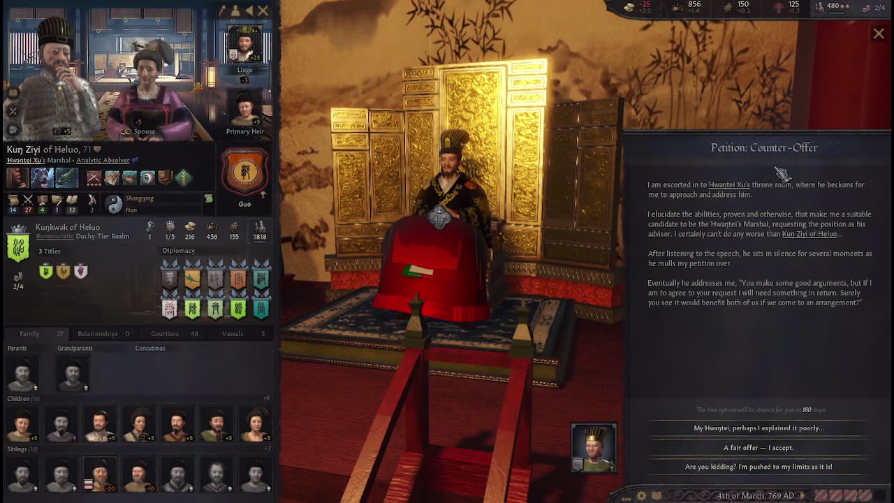 [RP] Crusader Kings 3 (Kun Baoyu), Kowtowing to the Emperor, Episode #3