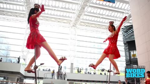 Acrobat of unicycle Asian Angel