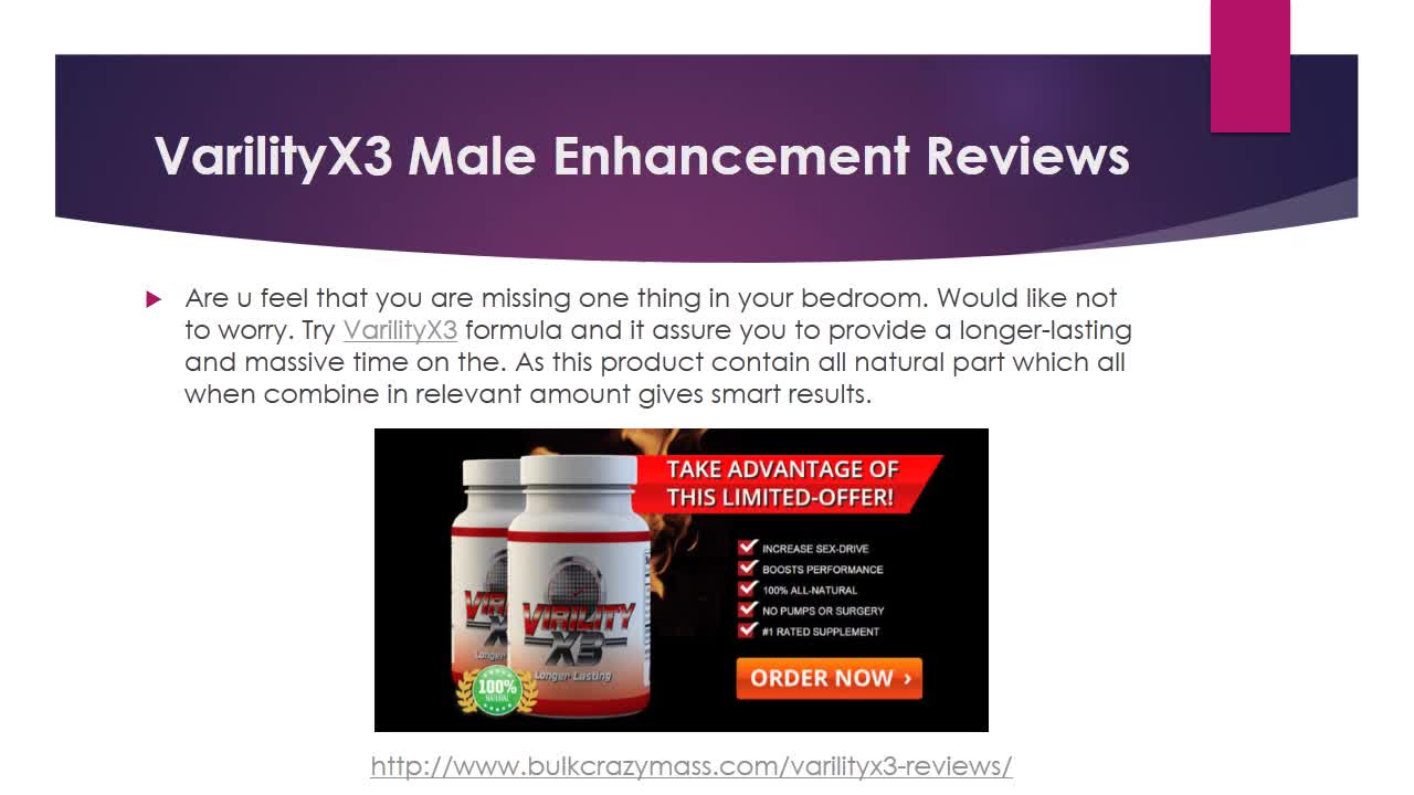 VarilityX3 Male Enhancement Reviews, Price and Side Effects