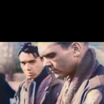 Young US bomber crew captured by German forces captivating #Colourized footage🇺🇸 🤯 🎥