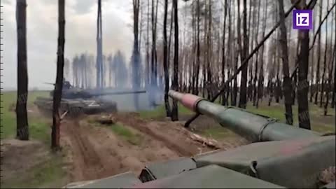 Ukraine War - Combat work of tanks in the area of ​​Severodonetsk