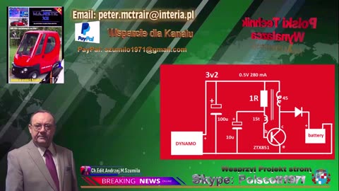 STABILIZATOR ENERGII 12 V / DLA DYNAMA LUB PRADNICY / WIATROWEJ / RZECZNEJ, MAGNETYCZNEJ / WZÓR