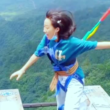 Girl play dangerous game