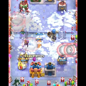 Pelea de bolas de nieve #clashroyale