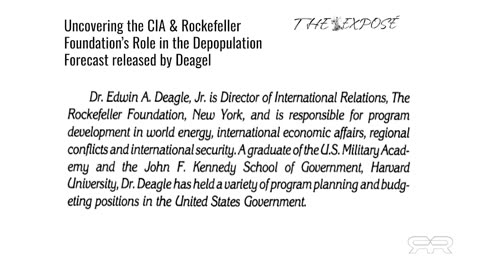 Rockefeller CIA Connections to Deagel Depopulation Forecast