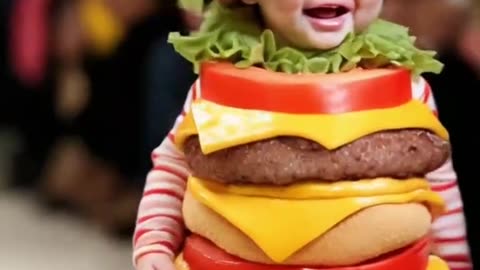 Burger Bash: Kids in Hilarious Burger Costumes!