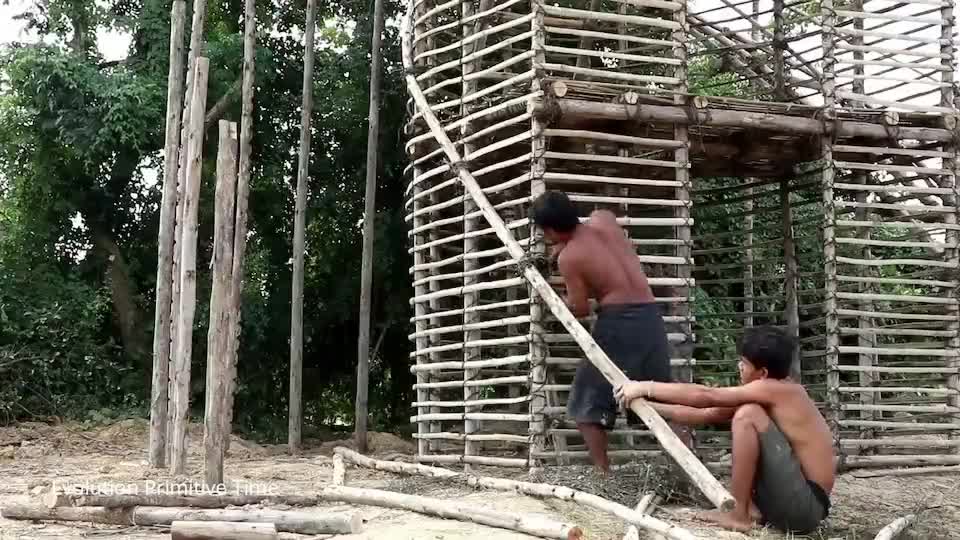 Building three flat mud house 🏡 Episode09