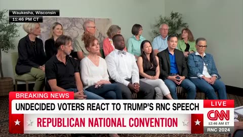 CNN panel with voters after President Trump's speech.