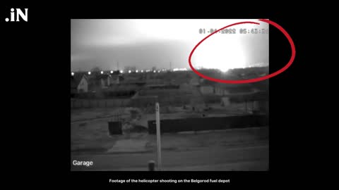 MI-24 Helicopters Strikes Belgorod Fuel Depot