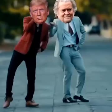Bannon and Trump doing the Offense dance (Meme)