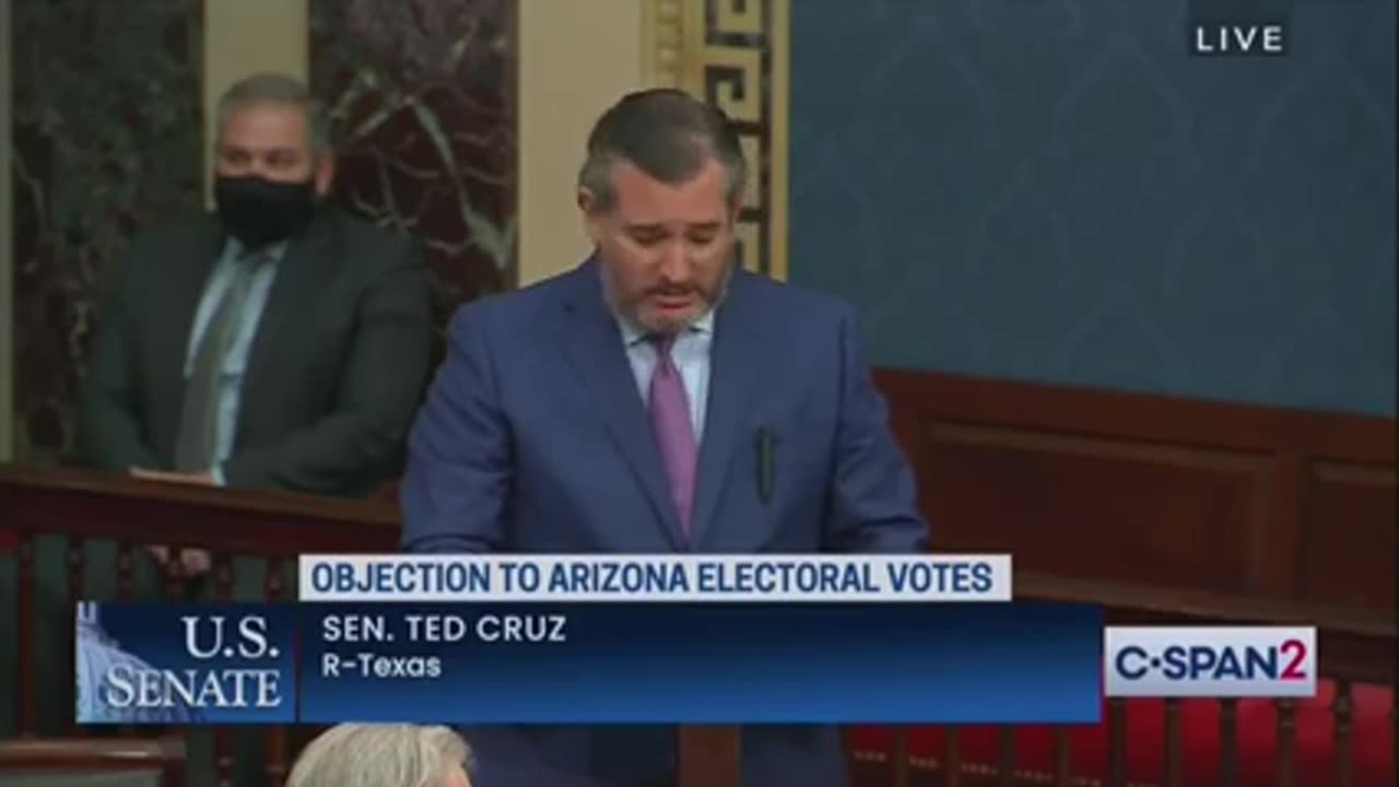 2021, 2021, Senator Cruz objects to the electoral college submission of Arizona