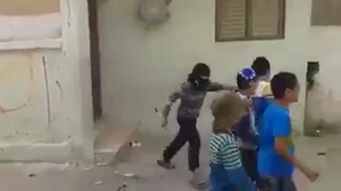 Arab Kids Playing a Game they Call "Kill the Jew"