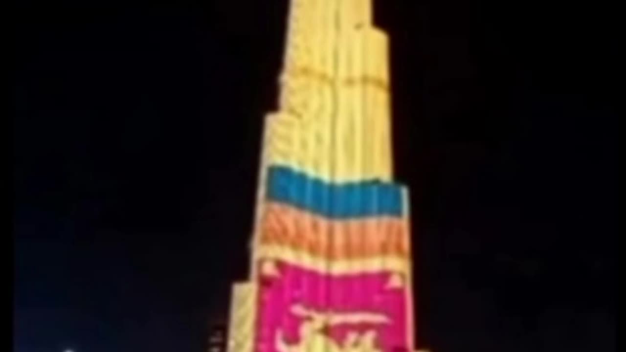 pak vs other countries on burj khalifa #shortsvideo