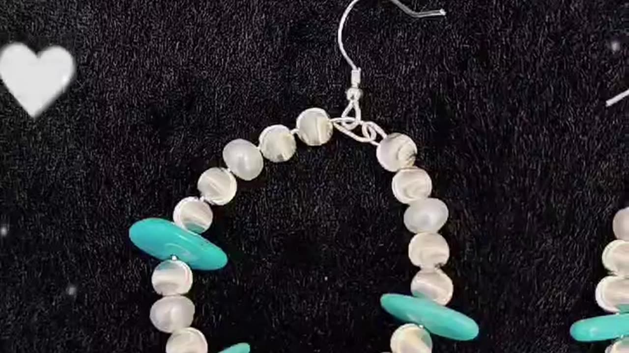 GN-20241126-04 High Quality Natural Pearl Earrings Turquoise Earrings Premium Women's Earrings