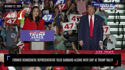 Former Democratic Representative Tulsi Gabbard Aligns with GOP at Trump Rally