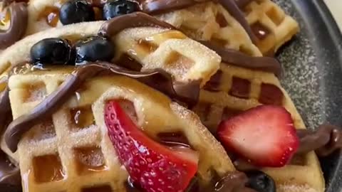 Strawberry waffles