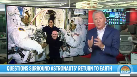 NASA astronauts waiting to return home speak from space station