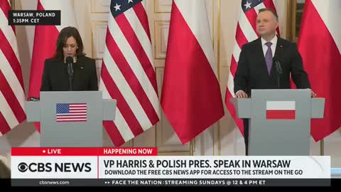 Kamala pulls a Kamala on world stage when asked about Ukrainian refugees