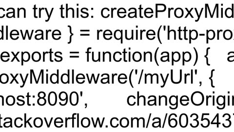 Localhost refuses to connect when I make setupProxyjs