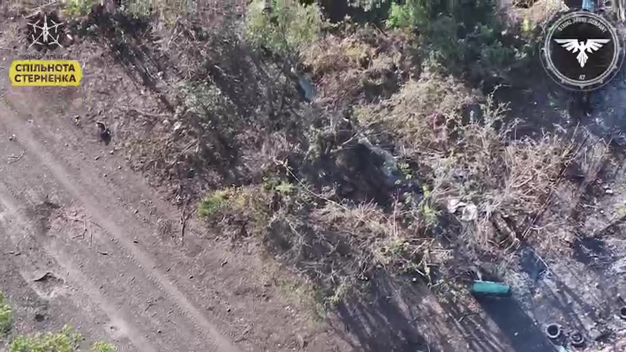 Russians Decide to Hide from Drones Under a Pile of Landmines