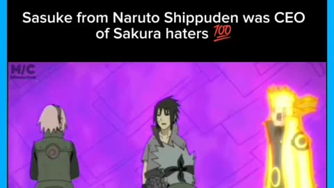 Sasuke from Naruto shippuden CEO of Sakura hater