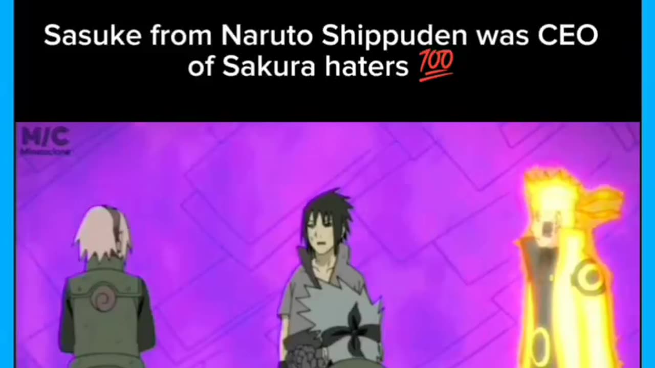 Sasuke from Naruto shippuden CEO of Sakura hater