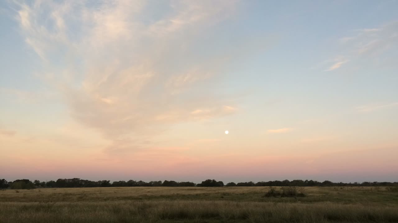 Moonset at sunrise