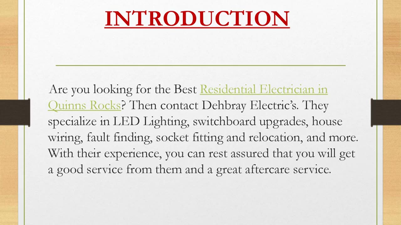 Residential Electrician in Quinns Rocks