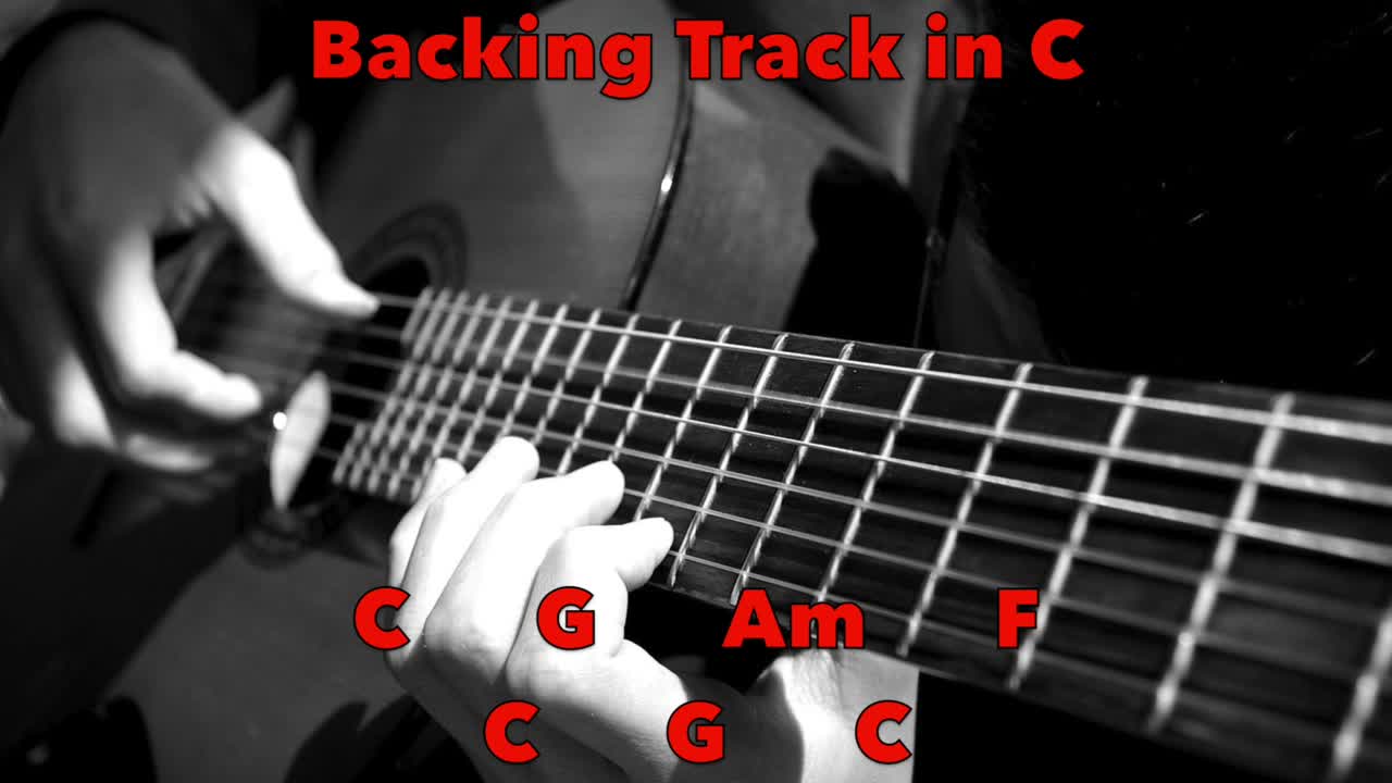 Acoustic Guitar Fingerpicking Backing Track in C (No Drums)