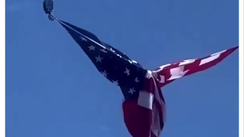 Tangled Flag at Rally Looks Like an Angel