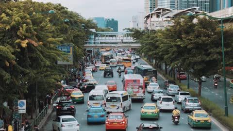 Check Motorcycle Dangerous Move In City Traffic Road