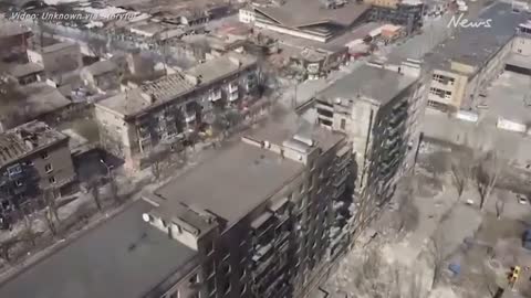 Drone footage shows destruction in Mariupol, Ukraine