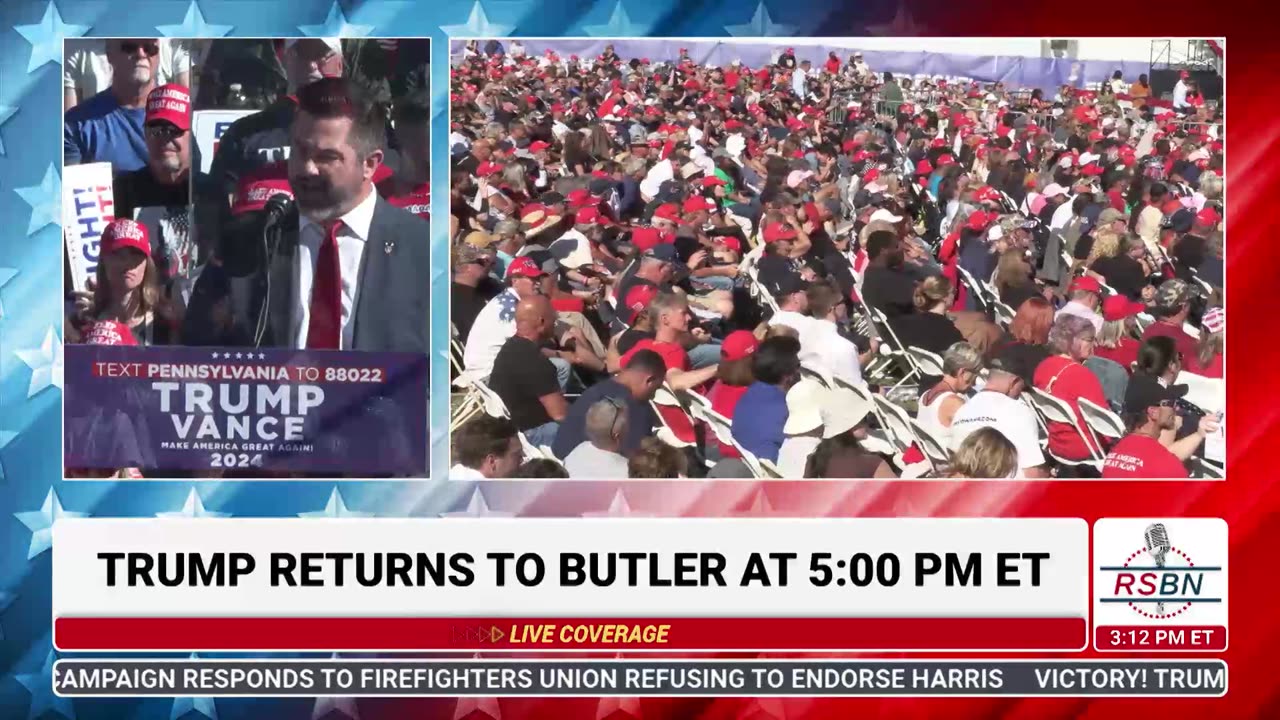 LIVE: Author Sean Parnell Speaks at the Historic Rally in Butler, PA - 10/5/24