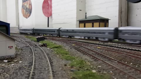 SP Daylight Freight Meets Passenger Train