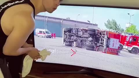 Be careful when wiping the TV.