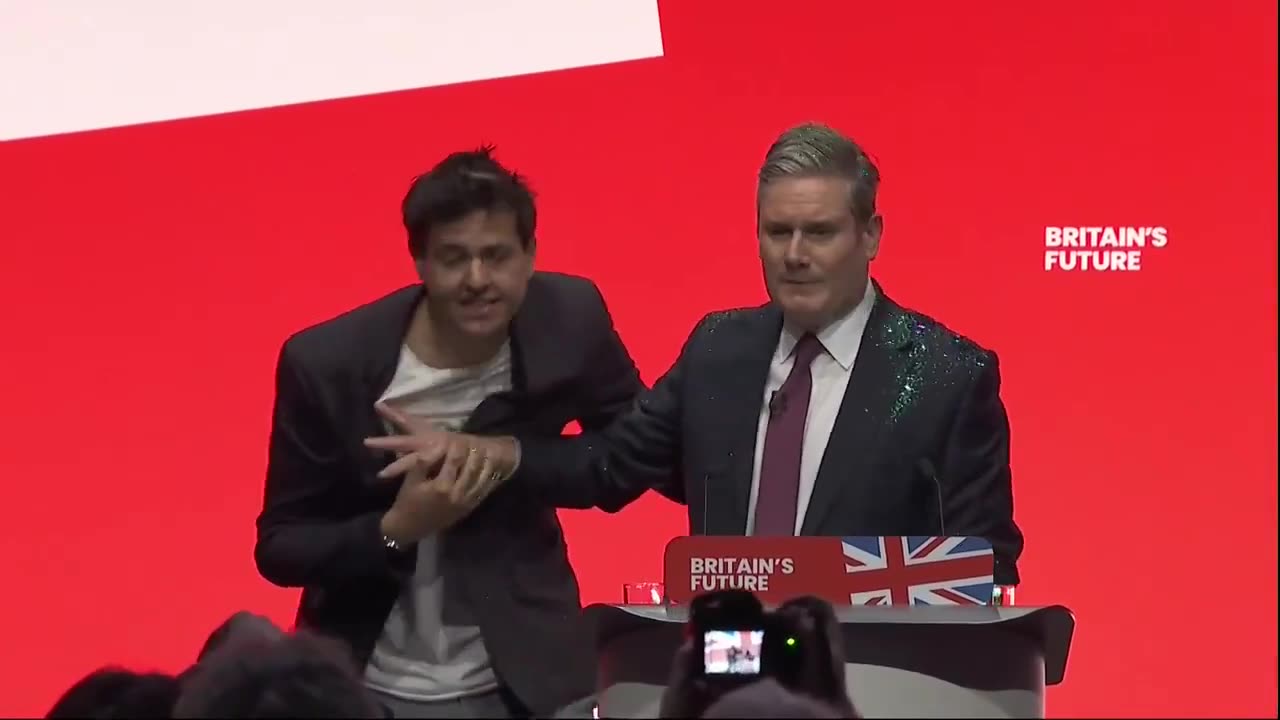 Starmer gets glittered by protestor. Compare his reaction to getting glittered to President Trump being shot.